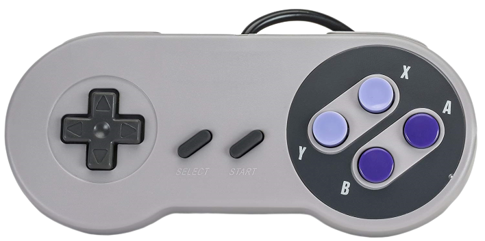 Kit C/2 Controle Super Nintendo Novo Usb Snes Emulador Retro