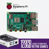 Batocera Retropie 128GB Raspberry Pi 4B Kit - 60 Consoles - Plug and Play Retro Games Wireless Controllers Kit Emulation Console